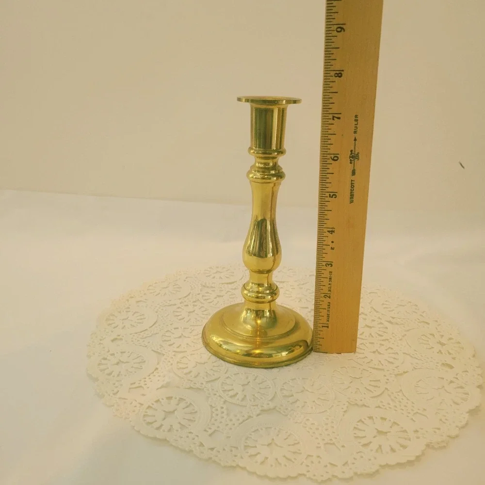 2 Convertible Solid Brass Candlestick Holders Gallery Originals Sizeable
